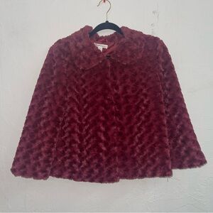 John Paul Richard women's Burgundy Red overcoat